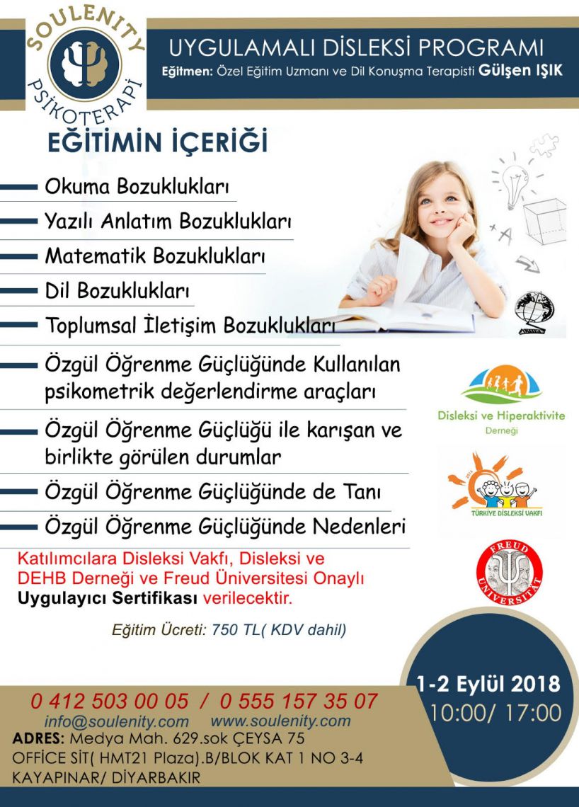 DİSLEKSİ EĞİTİMİ - DİYARBAKIR